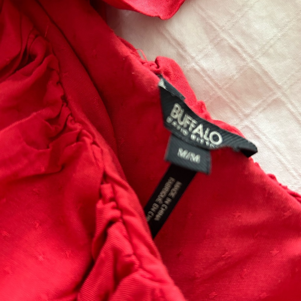 Buffalo Red One-Shoulder Ruffle Top - Picture 4 of 7